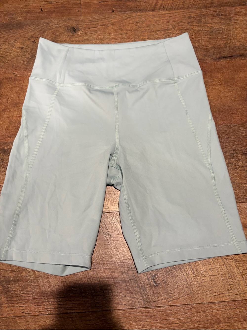 Girlfriend Collective Large Women’s High-Waist Light Blue Bike Shorts